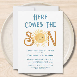Here Comes The Son Baby Shower Invitation