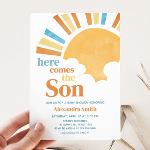 Here Comes the Son Baby Shower Invitation