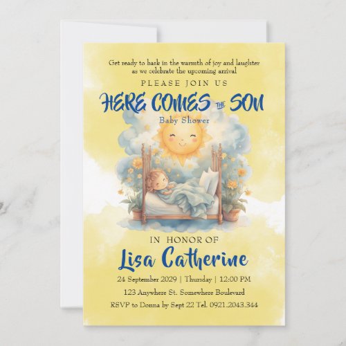 Here Comes the Son Baby Shower Invitation