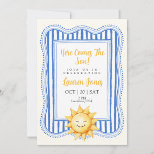 "Here Comes the Son" Baby Shower Invitation Boy