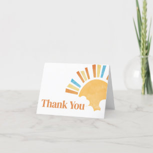 Here Comes the Son Baby Shower Letterpress Thank You Card
