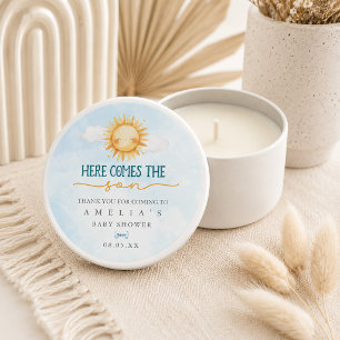 Here Comes the Son Baby Shower Mini Candle Favors
