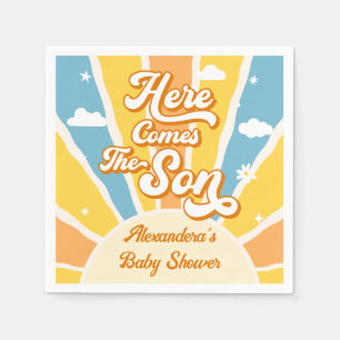 Here Comes the Son Baby Shower Napkins