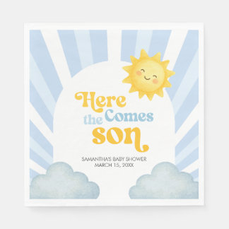 Here Comes the Son Baby Shower Napkins