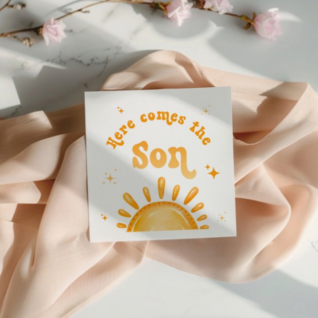 Here Comes The Son Baby Shower Napkins (Creator Uploaded)
