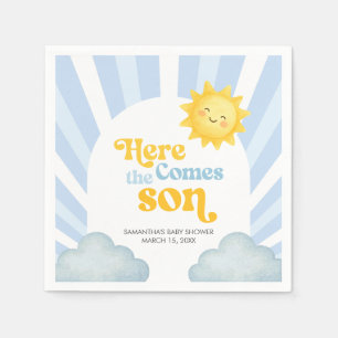 Here Comes the Son Baby Shower Napkins