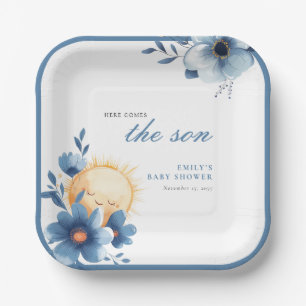Here Comes the Son Baby Shower Paper Plates