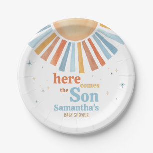 Here Comes the Son Baby Shower Paper Plates
