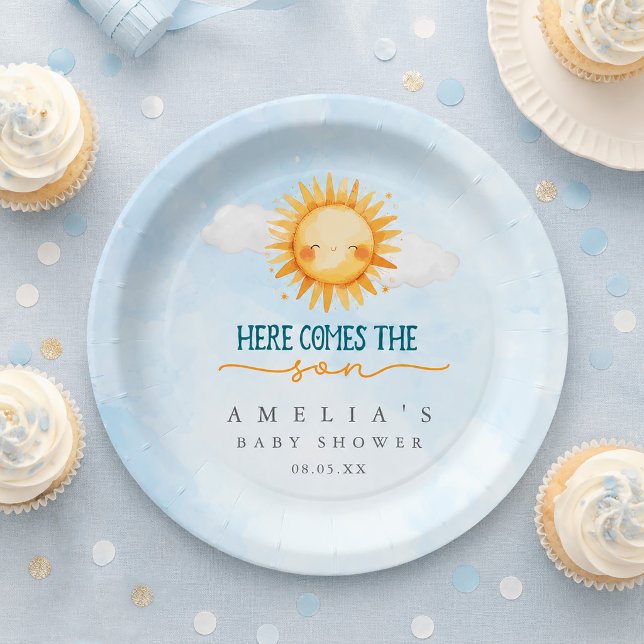 Here Comes the Son Baby Shower Paper Plates (Here Comes the Son Baby Shower Paper Plates)