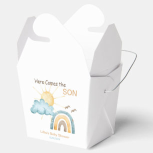 Here Comes The Son Baby Shower Paper Plates Favor Boxes