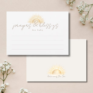 Here Comes The Son Baby Shower Prayers Wishes Card