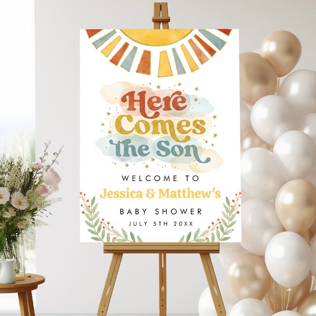 Here Comes the Son Baby Shower Sign Sunshine baby (Creator Uploaded)