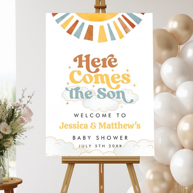Here Comes the Son Baby Shower Sign Sunshine baby (Creator Uploaded)