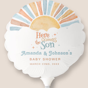 Here Comes the Son Baby Shower Sun Balloon