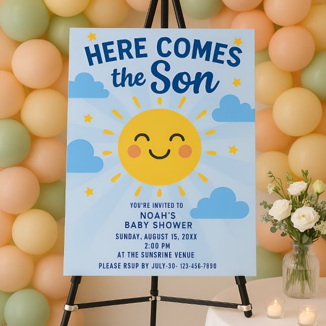 Here Comes the Son Baby Shower- Sunshine  Foam Board (Creator Uploaded)