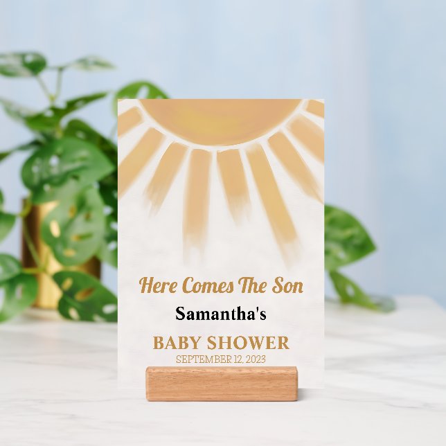 Here Comes The Son Baby Shower Sunshine Holder (Insitu 3)