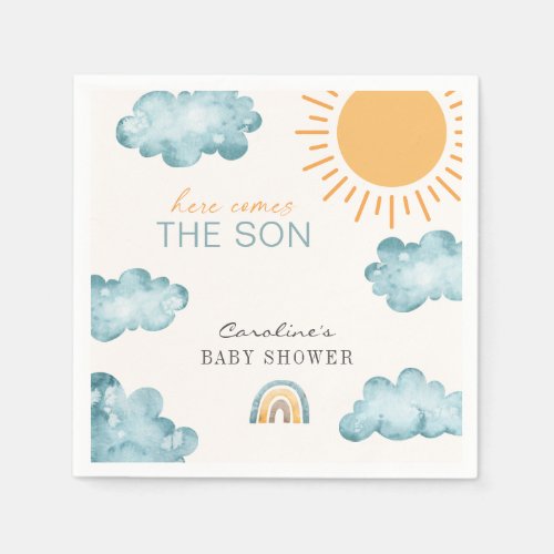 Here Comes The Son Baby Shower Sunshine Napkins