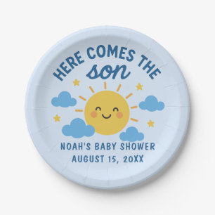 Here Comes the Son Baby Shower - Sunshine Paper Plates