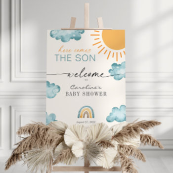 Here Comes The Son Baby Shower Sunshine Welcome  Foam Board by DesignsByElina at Zazzle