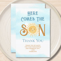 Here Comes The Son Baby Shower Thank You