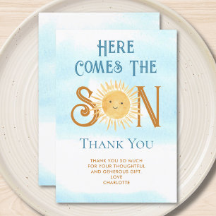 Here Comes The Son Baby Shower Thank You