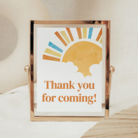 Here Comes the Son Baby Shower Thank you Card