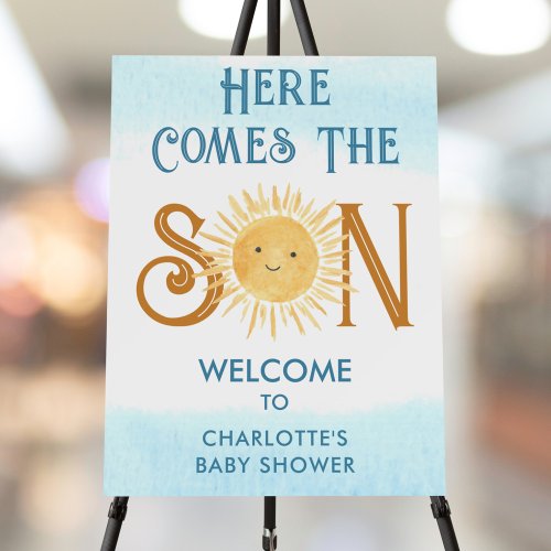 Here Comes The Son Baby Shower Welcome Foam Board