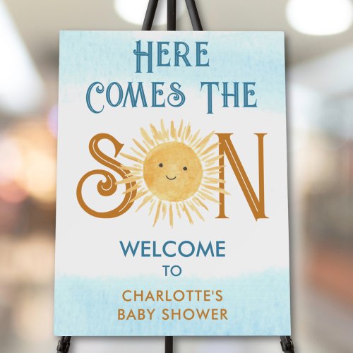 Here Comes The Son Baby Shower Welcome Foam Board