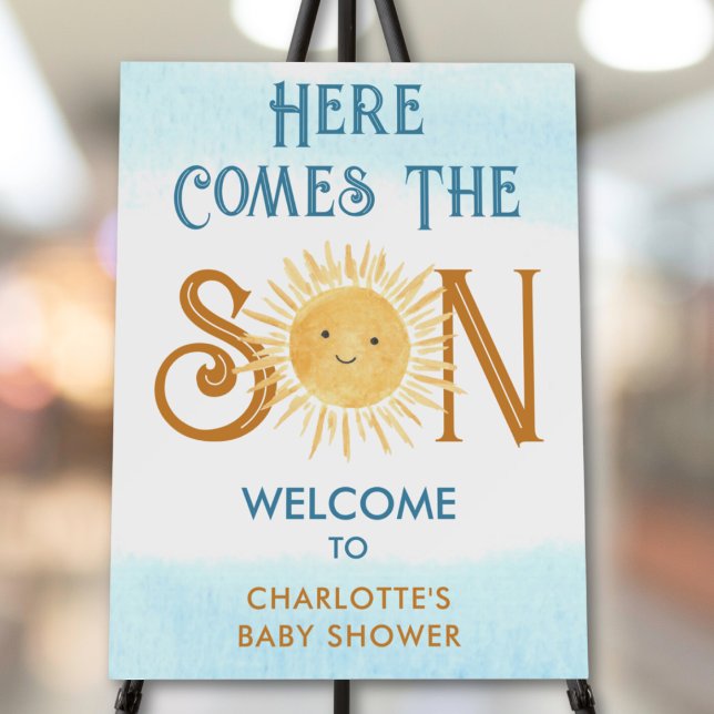 Here Comes The Son Baby Shower Welcome Foam Board (Creator Uploaded)