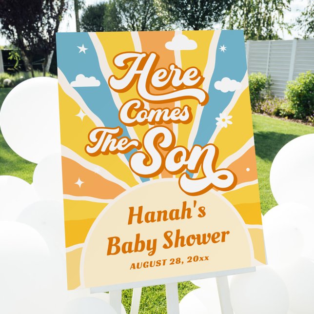 Here Comes the Son Baby Shower Welcome  Foam Board (Creator Uploaded)
