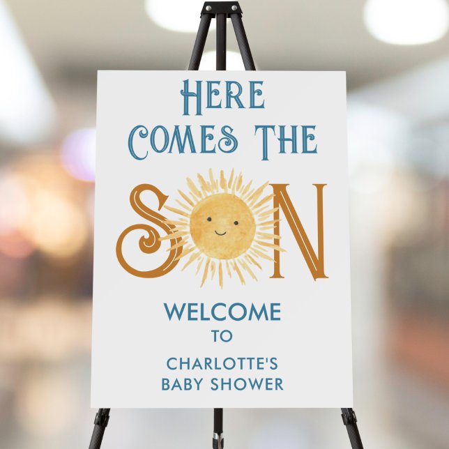 Here Comes The Son Baby Shower Welcome Foam Board (Creator Uploaded)