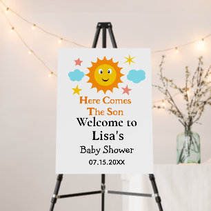 Here Comes The Son Baby Shower Welcome sign