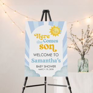 Here Comes the Son Baby Shower Welcome Sign