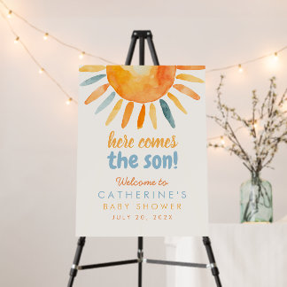 Here Comes the Son Baby Shower Welcome Sign