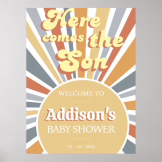 Here Comes The Son Baby Shower welcome sign