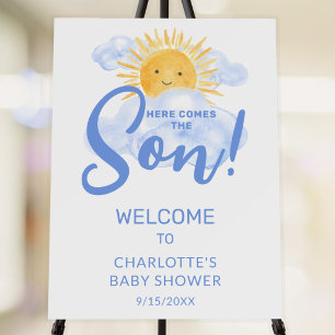 Here Comes The Son Baby Shower Welcome Sign