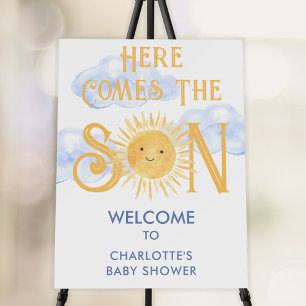 Here Comes The Son Baby Shower Welcome Sign