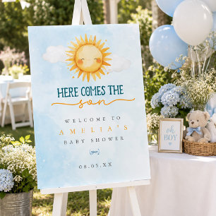 Here Comes the Son Baby Shower Welcome Sign