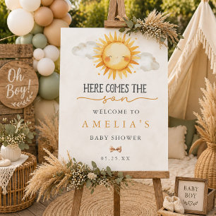 Here Comes the Son Baby Shower Welcome Sign