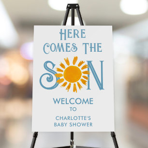 Here Comes The Son Baby Shower Welcome Sign