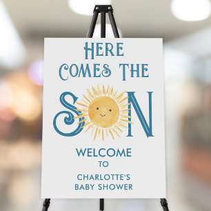Here Comes The Son Baby Shower Welcome Sign