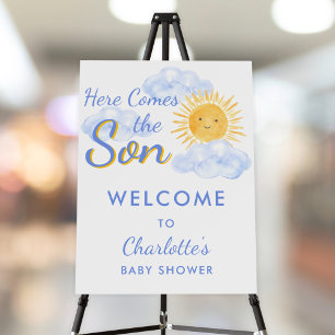 Here Comes The Son Baby Shower Welcome Sign