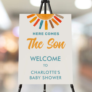 Here Comes The Son Baby Shower Welcome Sign
