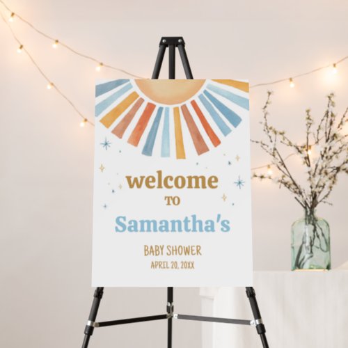 Here Comes the Son Baby Shower Welcome Sign