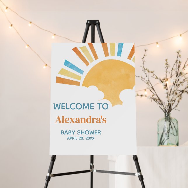 Here Comes the Son Baby Shower Welcome Sign (In Situ (Stand))