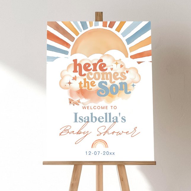 Here Comes the Son Baby Shower Welcome Sign Boy (Creator Uploaded)