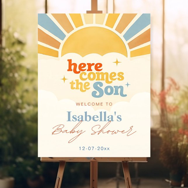Here Comes the Son Baby Shower Welcome Sign Sun (Creator Uploaded)