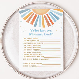 Here Comes the Son Baby Shower Who Knows Best Game