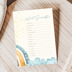 Here Comes The Son Baby Shower Word Scramble Game