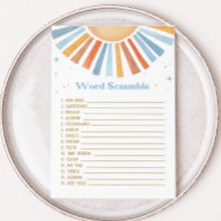 Here Comes the Son Baby Shower Word Scramble Game